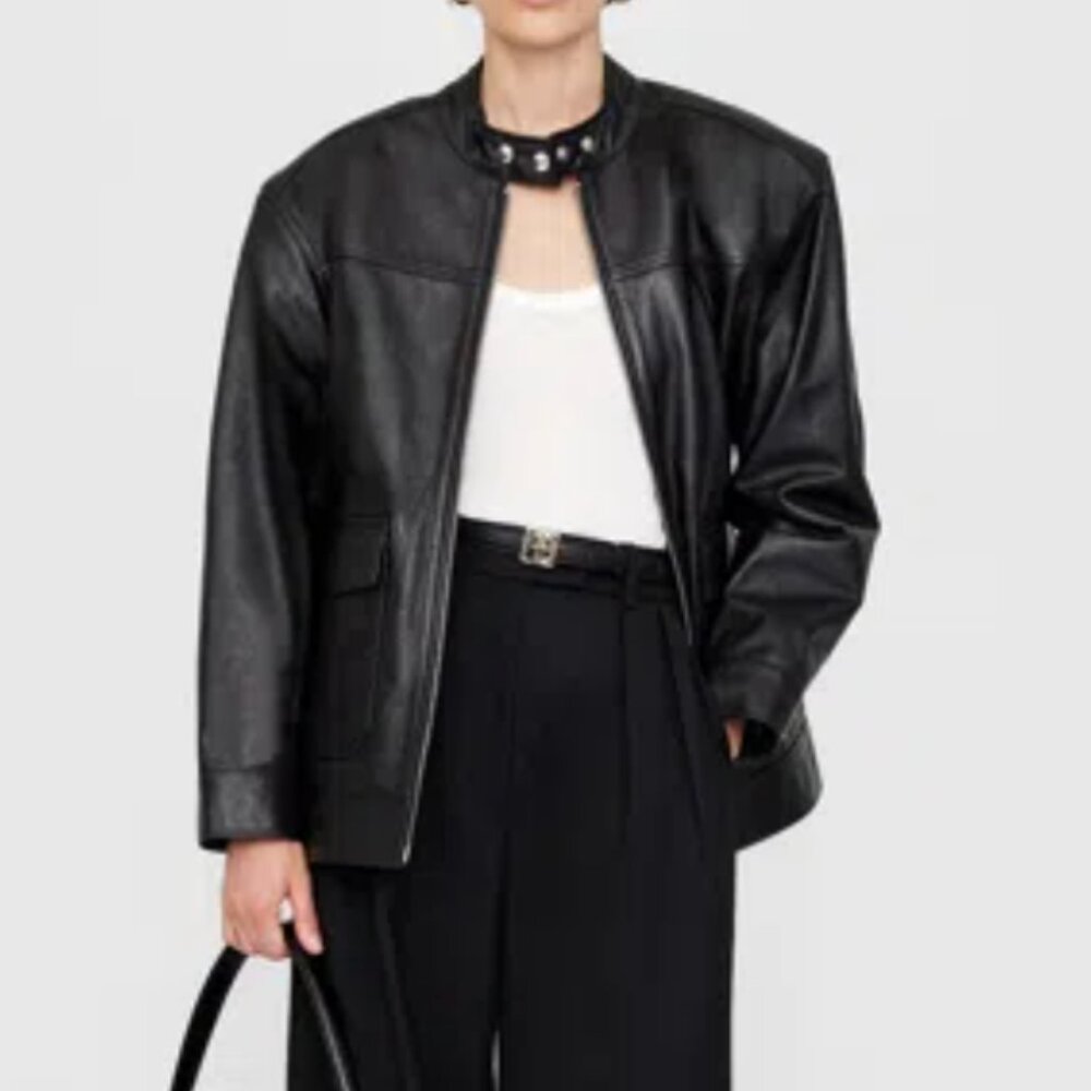 Anine Bing Black Leather Biker Jacket